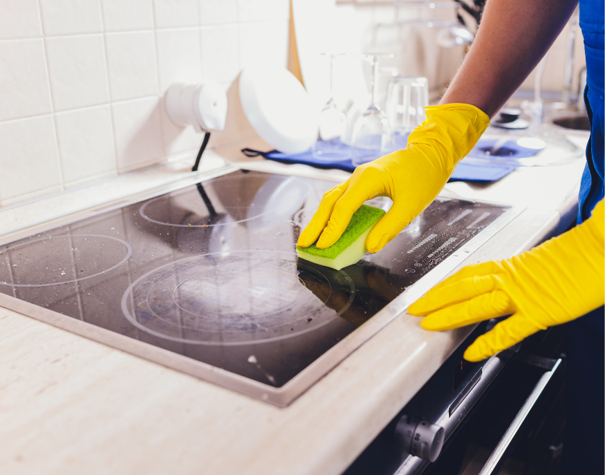 Cleaning Doctor team performing regular kitchen clean with eco-friendly products