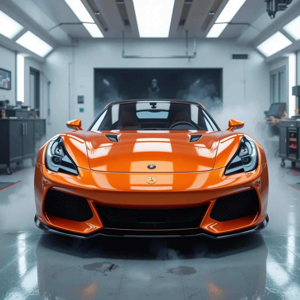 A stylish orange color sports gets the main centre of the frame